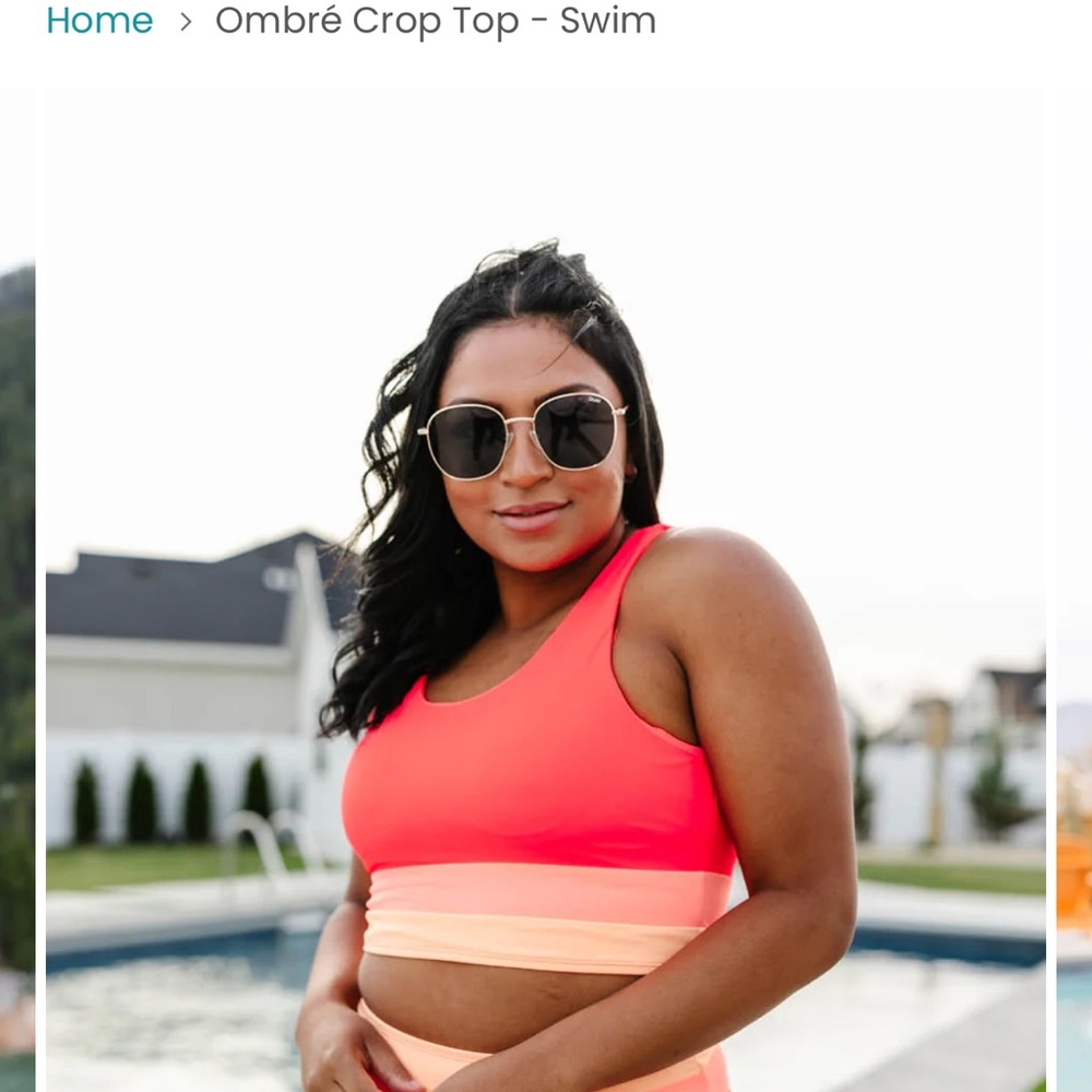 KIAVA OMBRÉ CROP TOP - SWIM